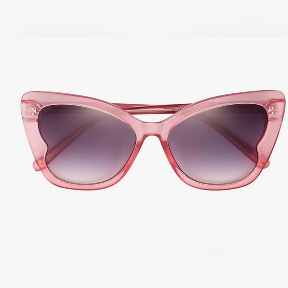 Betsey Johnson Stylish Pink Cat-Eye Sunglasses - Picture 1 of 6